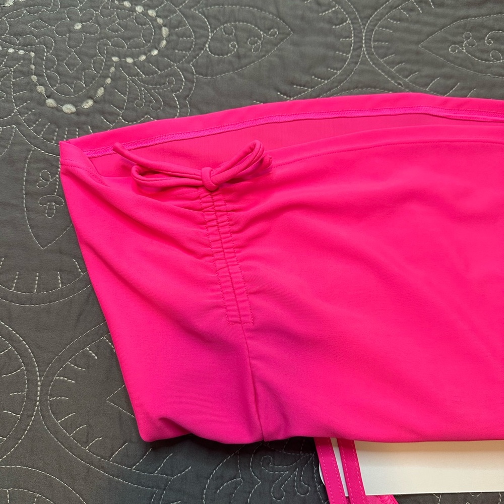 Zeroxposur Girls Black/Pink 1 Piece Swimsuit/Cover Up Skirt Set NWT Size L 14 - Picture 5 of 9